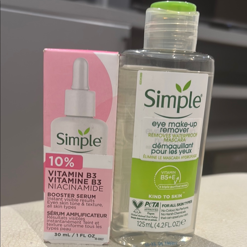 Simple White and Pink Skincare Serum and Face Oil